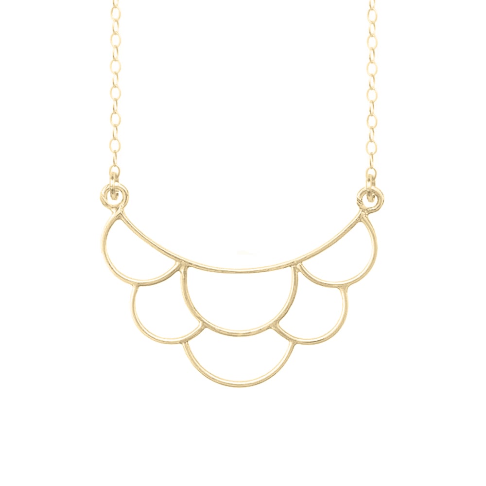 NauticalWheeler — Mermaid Scale Necklace Gold