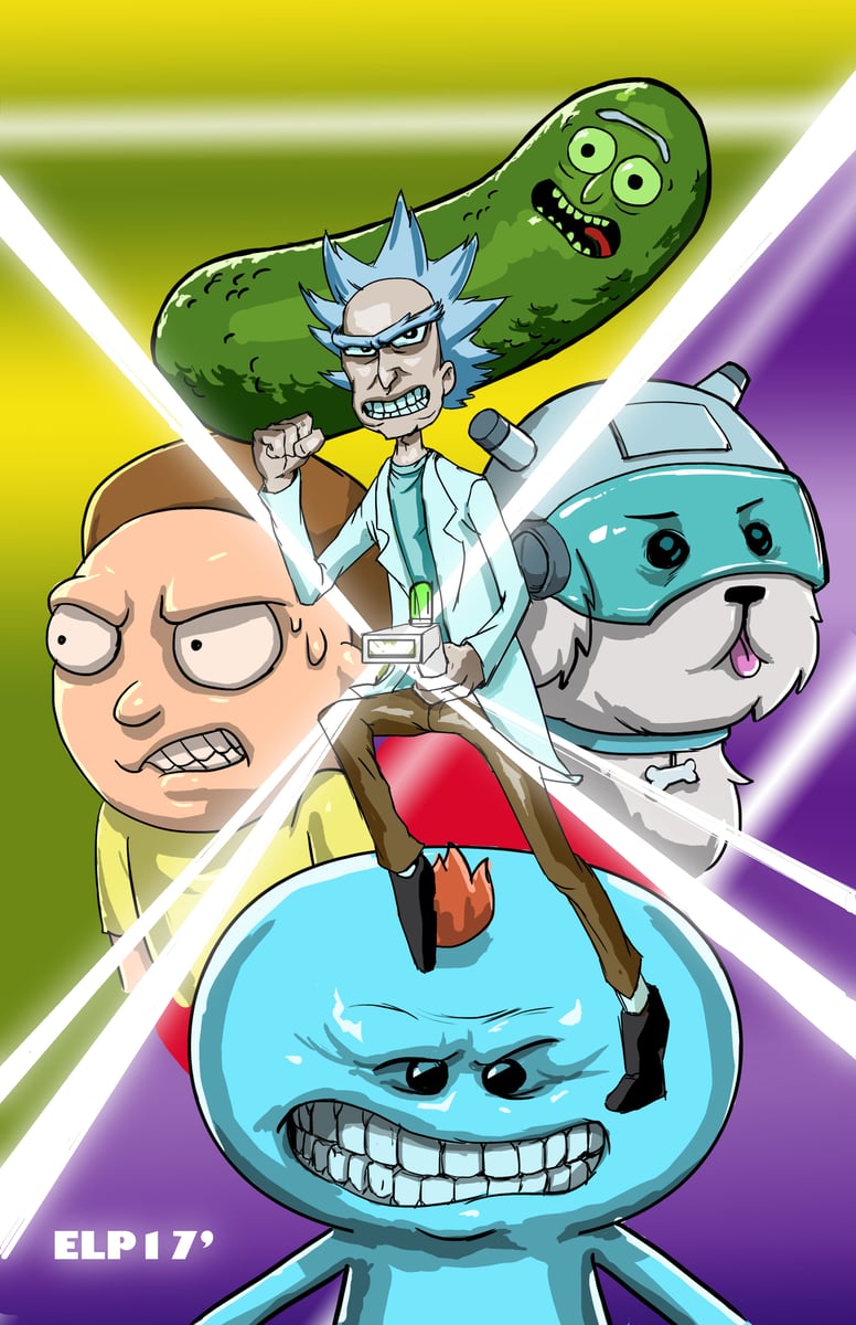 Rick And Morty Universe Print Easy Things To Draw