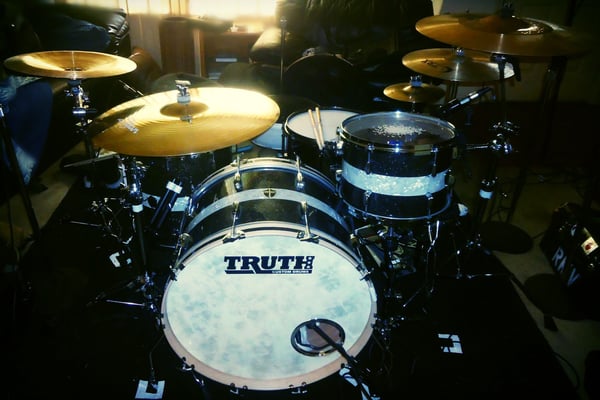 Image of Drums - Truth Custom Root Beer Glass Glitter