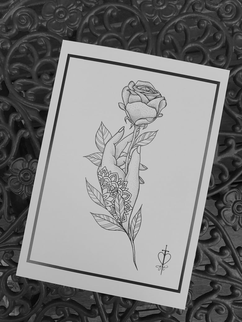 Image of Rose Hand Print