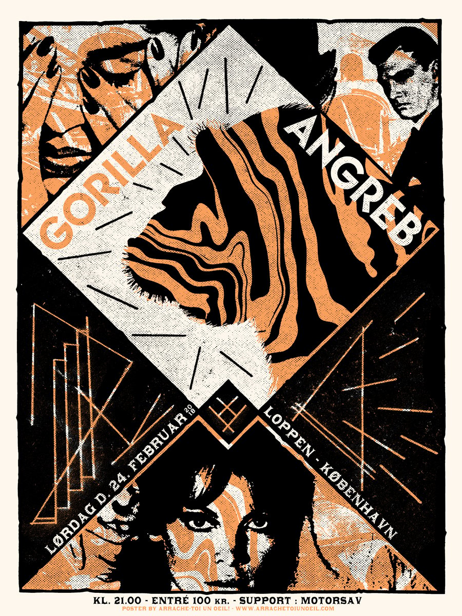 GORILLA ANGREB (2018) screenprinted poster