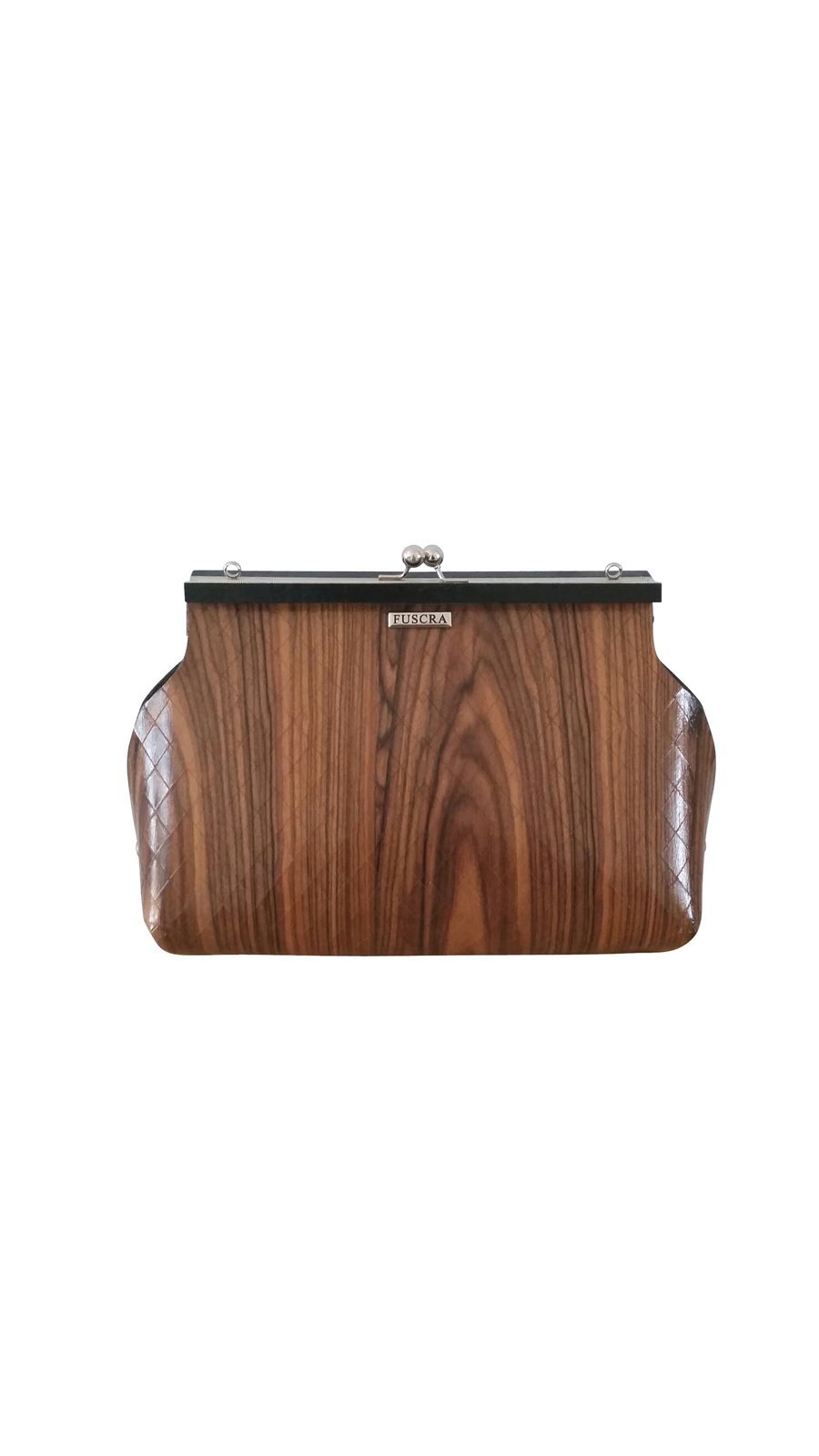 Image of BAG IN WOOD SOPHIA - SIZE M AND L - ROSEWOOD COLOR