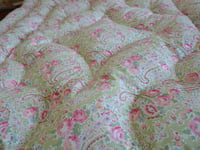Image 1 of Pretty paisley eiderdown in Sarah Hardaker "Apple" fabric-King Size
