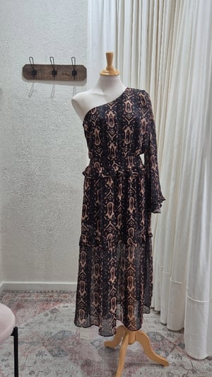 Image of Golden Night Paisley Print Celestial Love Maxi Dress. By Three of Something.