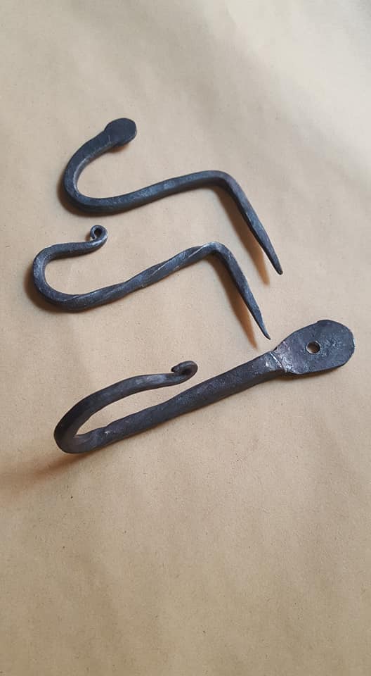 Image of Hand forged Hooks set of 3