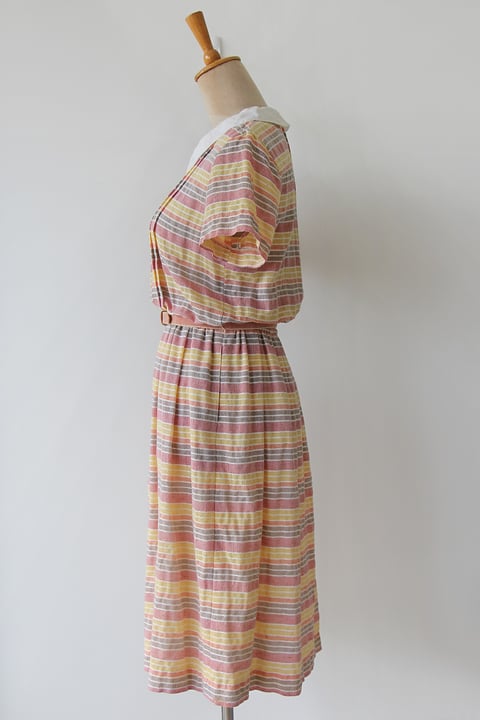 Image of SOLD Preppy Collared Striped Dress