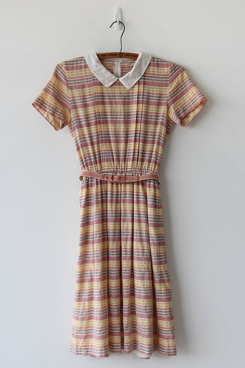 Image of SOLD Preppy Collared Striped Dress