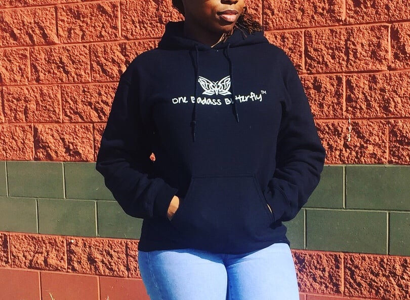 Image of One Badass Butterfly Logo Hooded Sweatshirt