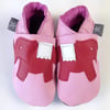 Elephant Leather Baby Shoes in Pink