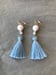 Image of Blue Tassle Earrings