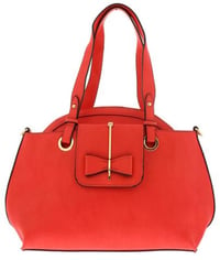 Image 5 of Bow Handbag - Black/Red