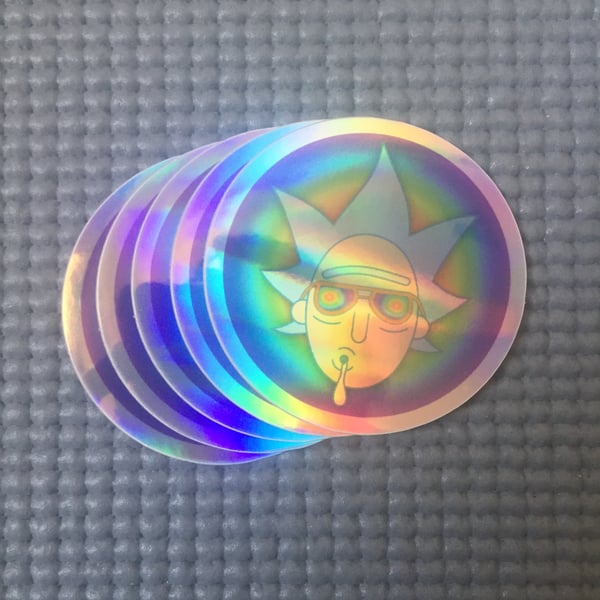 Image of Holographic! Psychedelic Rick Sticker