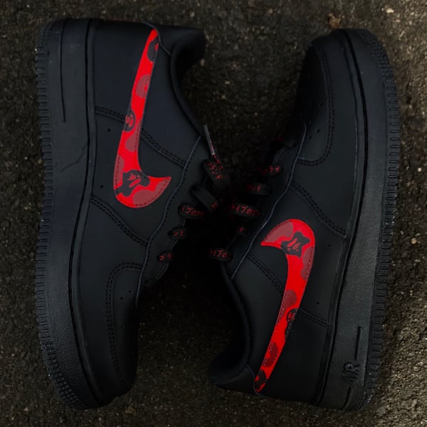 Image of Red Camo Ape AF1 (black)