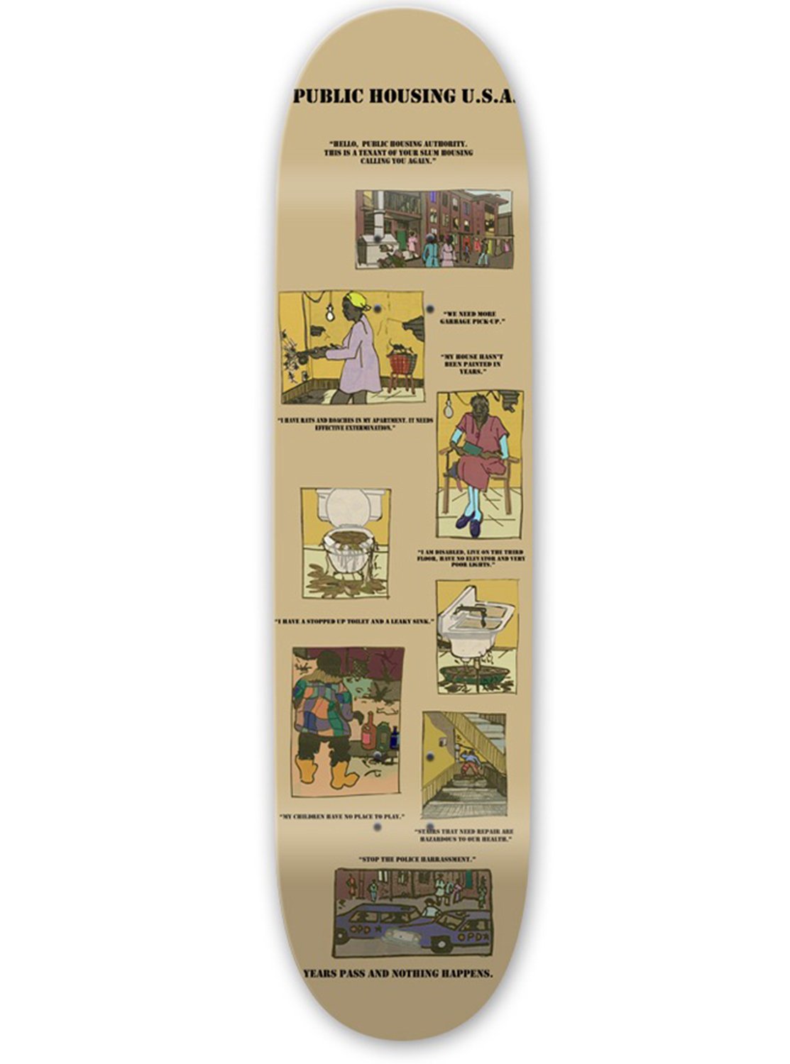 Image of PUBLIC HOUSING USA SKATE DECK *BLACK HISTORY MONTH*