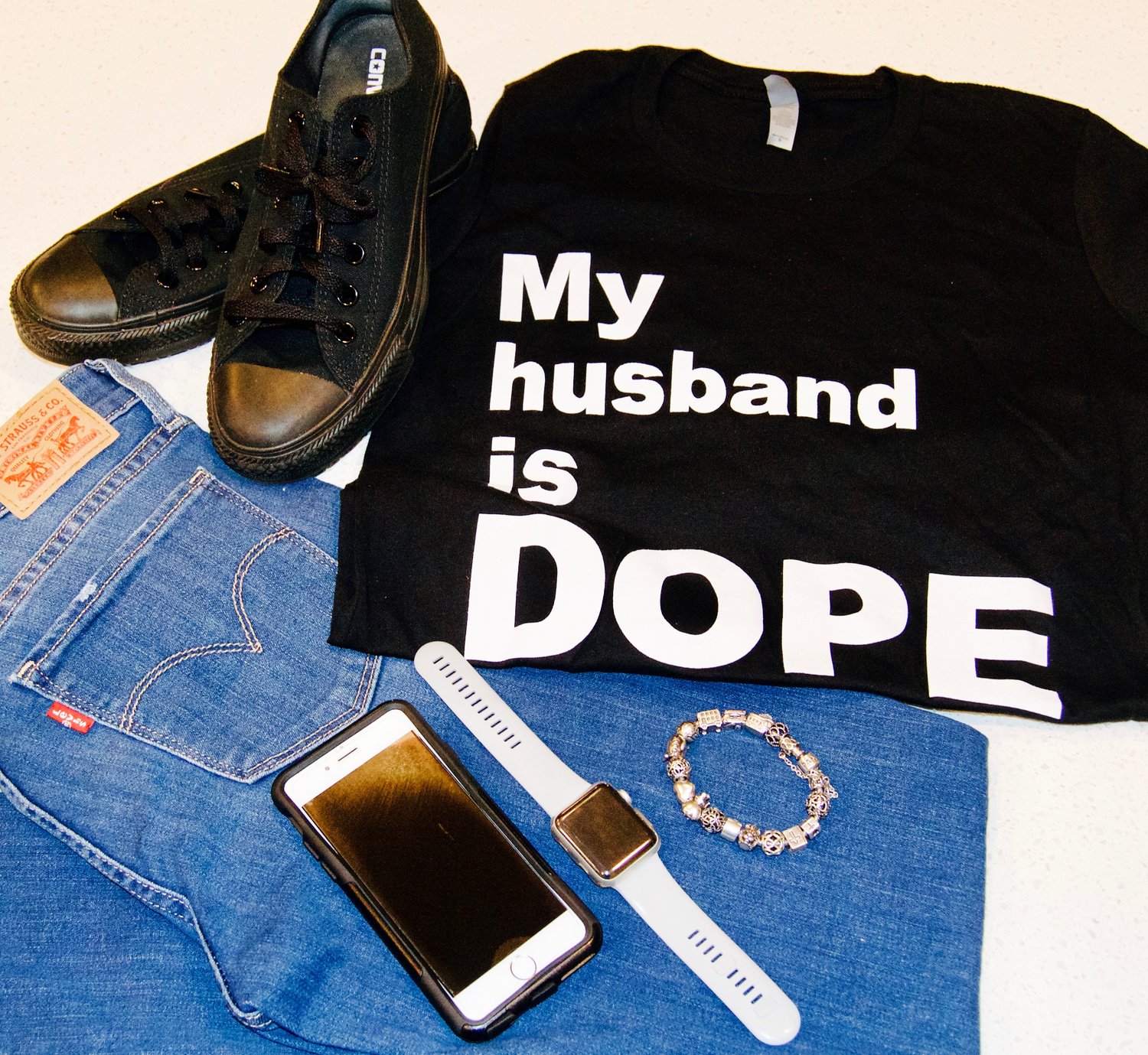 Image of My Husband is DOPE T-Shirt (Black)