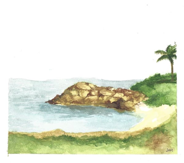 Image of "Ko'olina 1" Watercolor Print