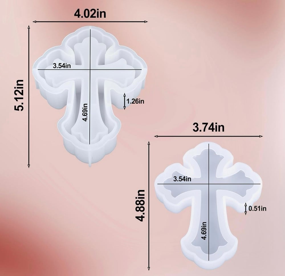 Image of Blue/ Orange Marbled Cross Prayer/Trinket Box