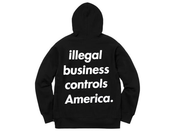 Image of Supreme Illegal Business Hooded Sweatshirt size M