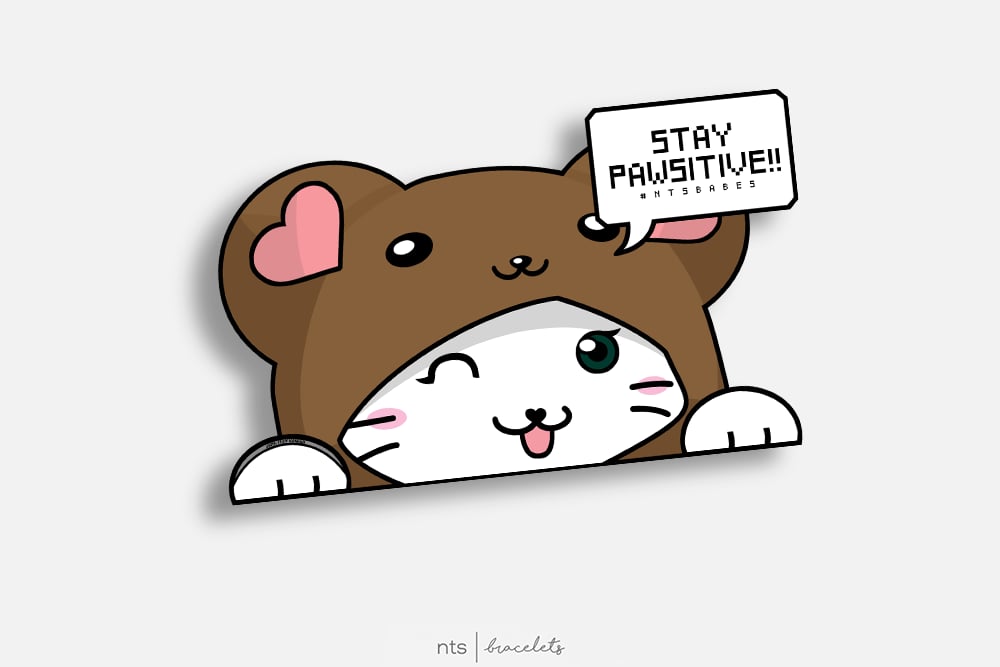 Image of #NTS: STAY PAWSITIVE STICKER