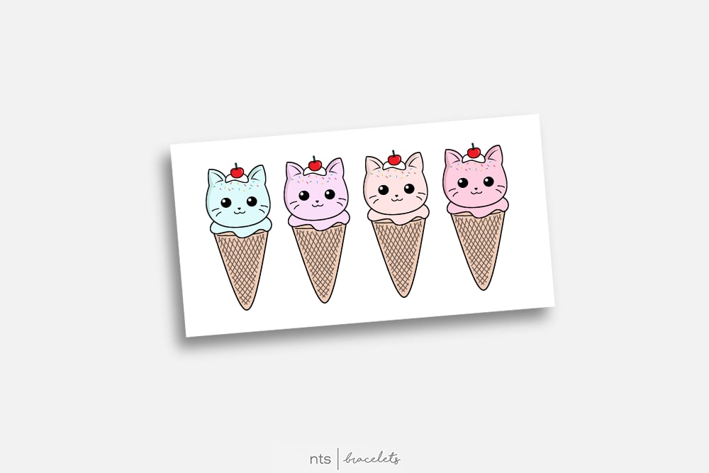 Image of KAWAII CATCREAM MINI STICKER SET