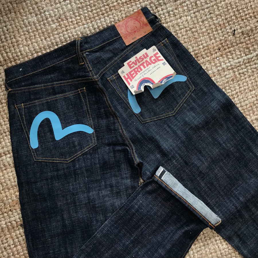 Image of New Evisu selvage seagull denim w36