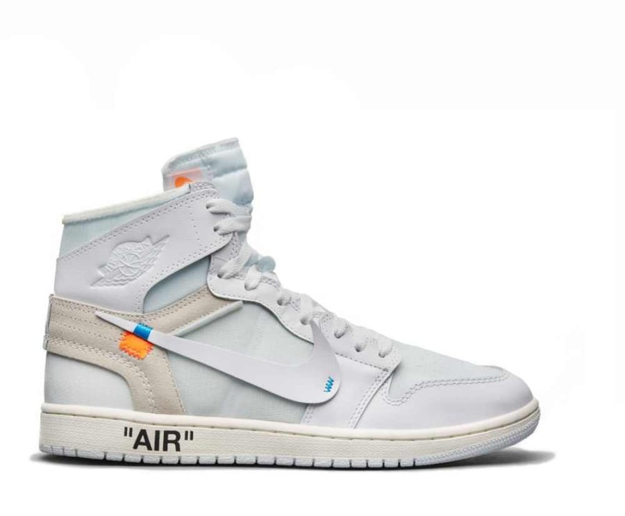 Image of NIKE X OFF WHITE AIR JORDAN 1 WHITE NRG AQ0818-100
