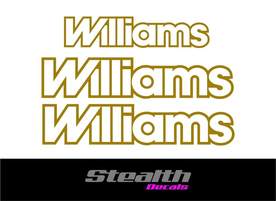 Image of Williams Clio Replacement Premium Decals Stickers x3