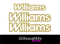 Williams Clio Replacement Premium Decals Stickers x3