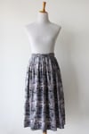 Image of SOLD Henry Rosenfeld Windows and Carriage Cotton Novelty Print Skirt