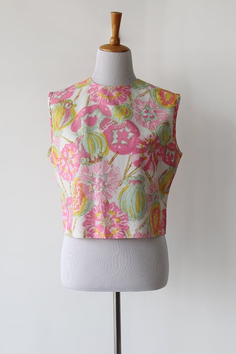 Image of SOLD Watercolour Blooms and Fruits Blouse