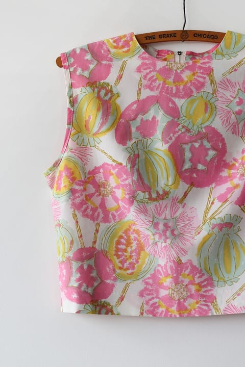 Image of SOLD Watercolour Blooms and Fruits Blouse
