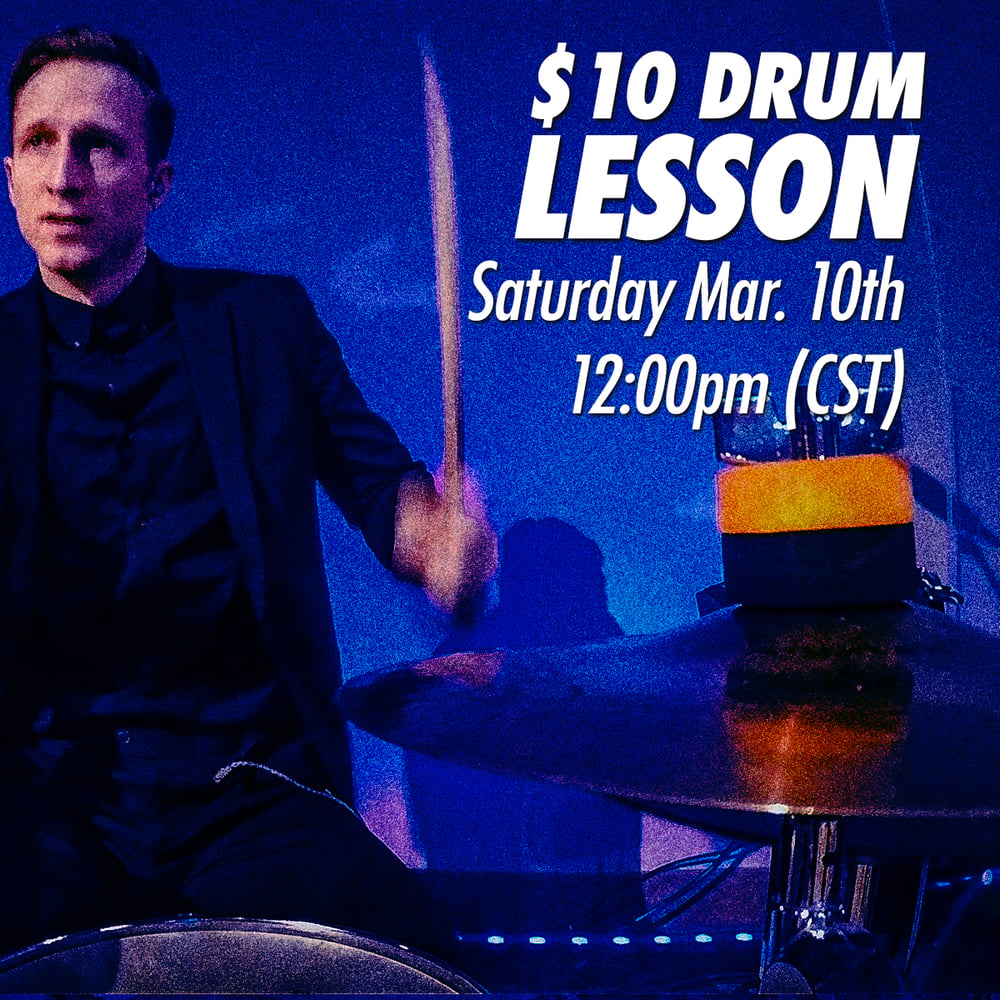 Image of March 2018 // 1 Hour Drum Lesson