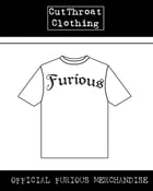 Image of Furious T Shirt 2 White with Crossed Flicknives on Back