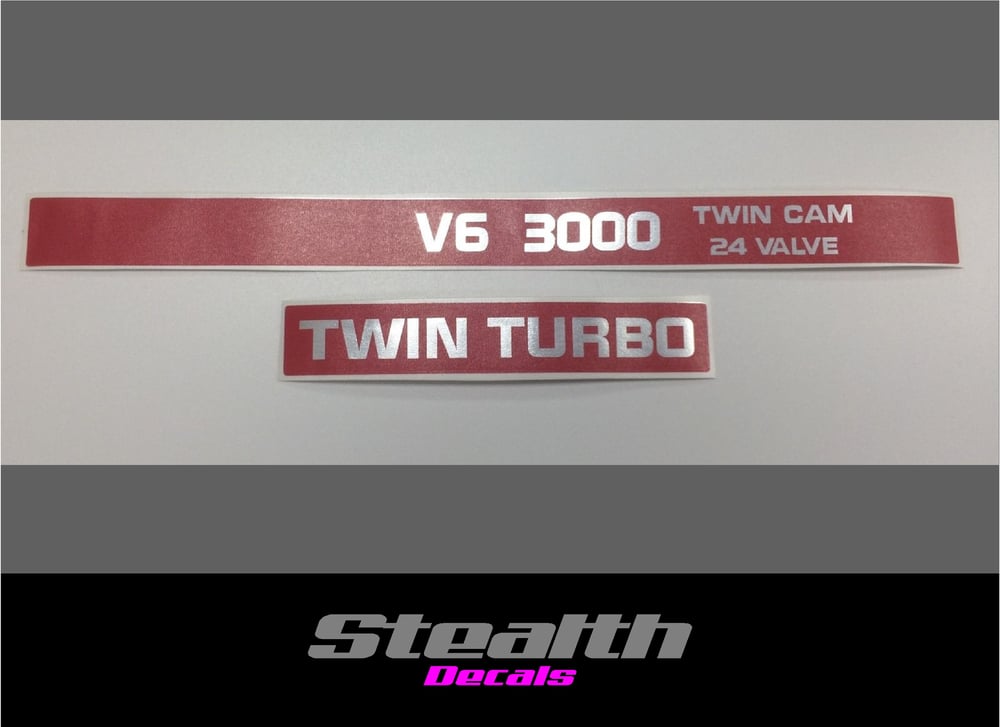 Image of Nissan 300ZX Fairlady Z Engine Decals V6 3000 Twin Turbo