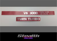 Image 1 of Nissan 300ZX Fairlady Z Engine Decals V6 3000 Twin Turbo