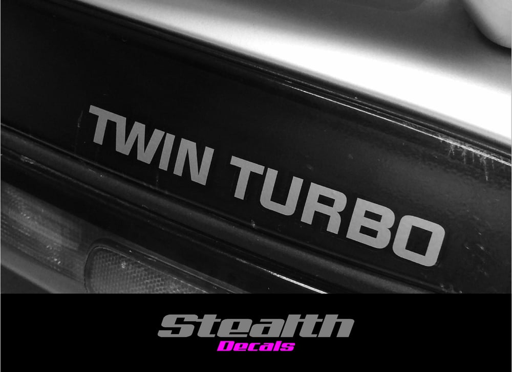 Image of Nissan 300ZX Fairlady "TWIN TURBO"Rear hatch decal