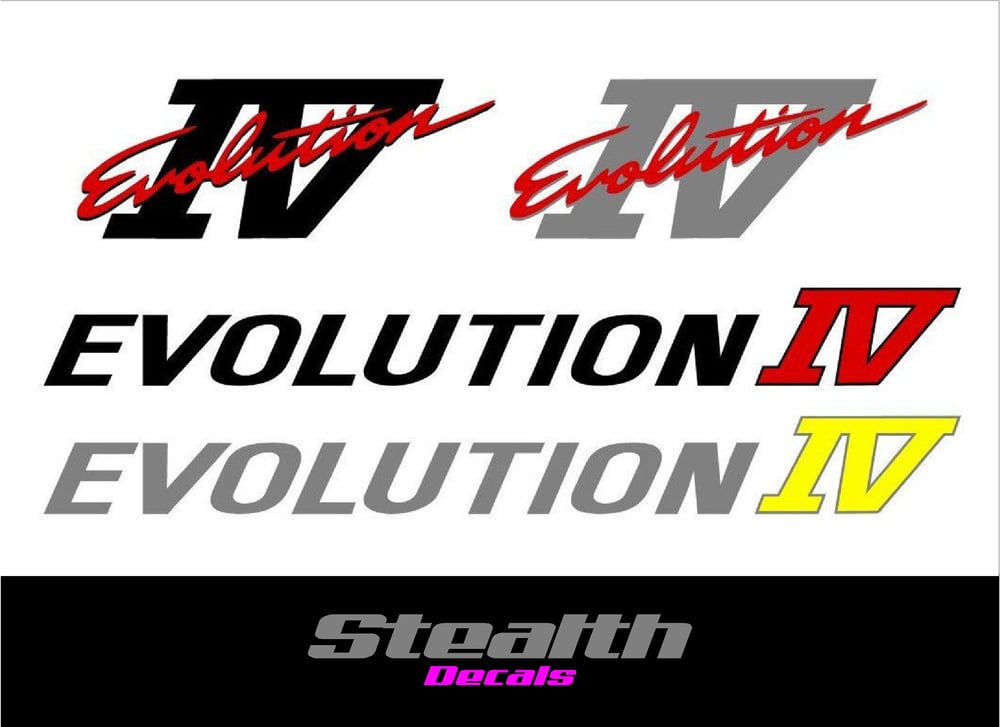 Mitsubishi evolution 4 IV decal sticker kit | Stealth Decals