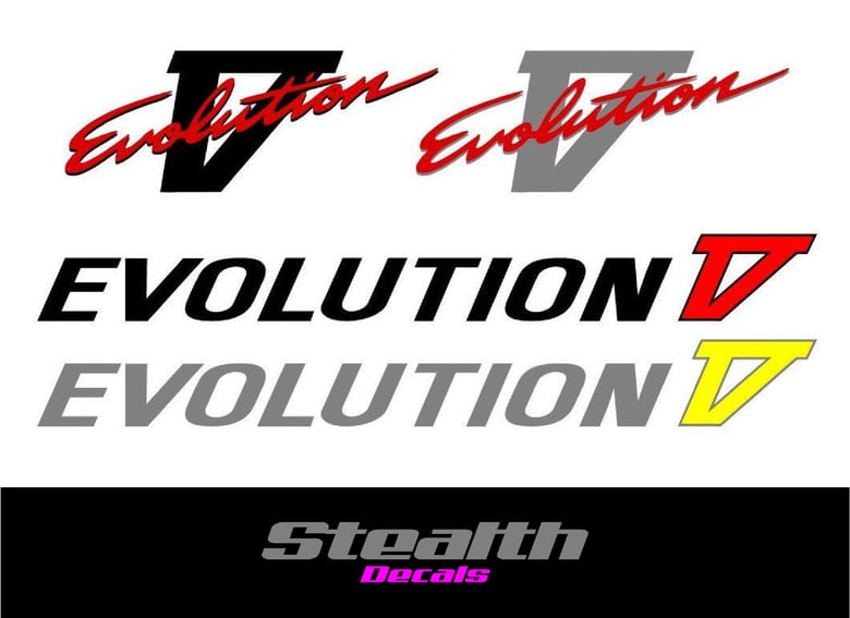 Image of Mitsubishi evolution 5 V decal sticker kit