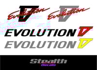 Mitsubishi evolution 5 V decal sticker kit