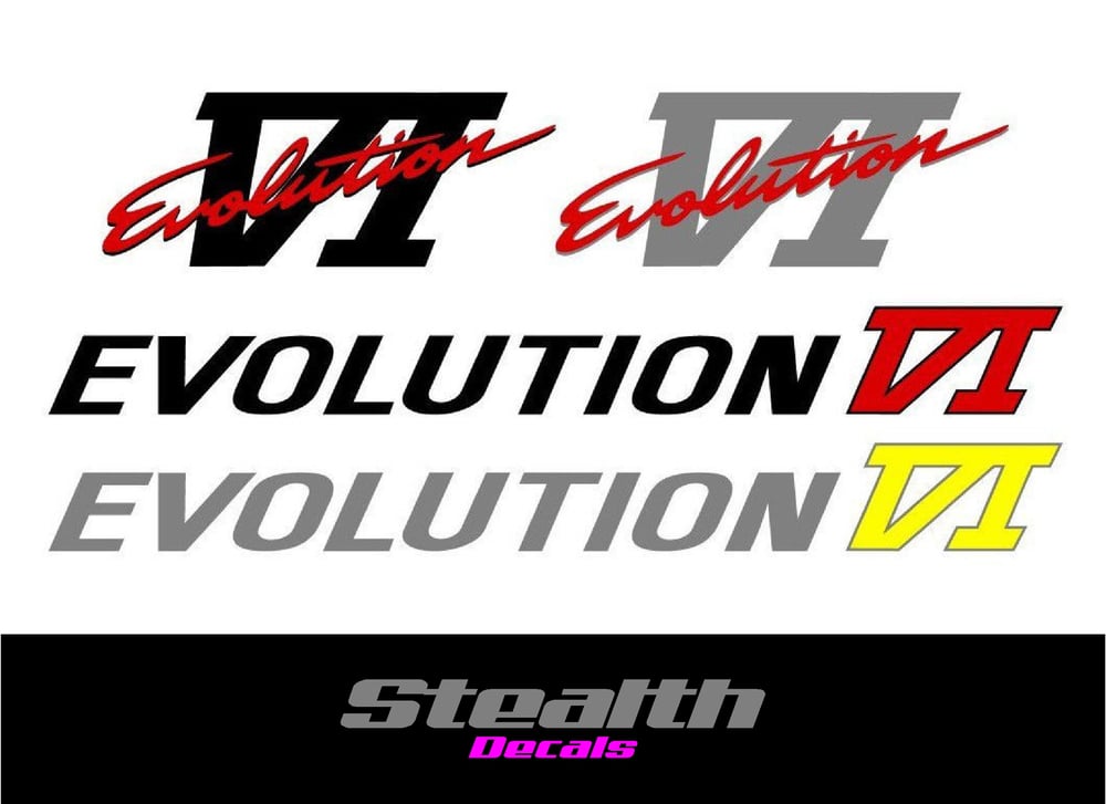 Image of Mitsubishi evolution 6 VI decal sticker kit