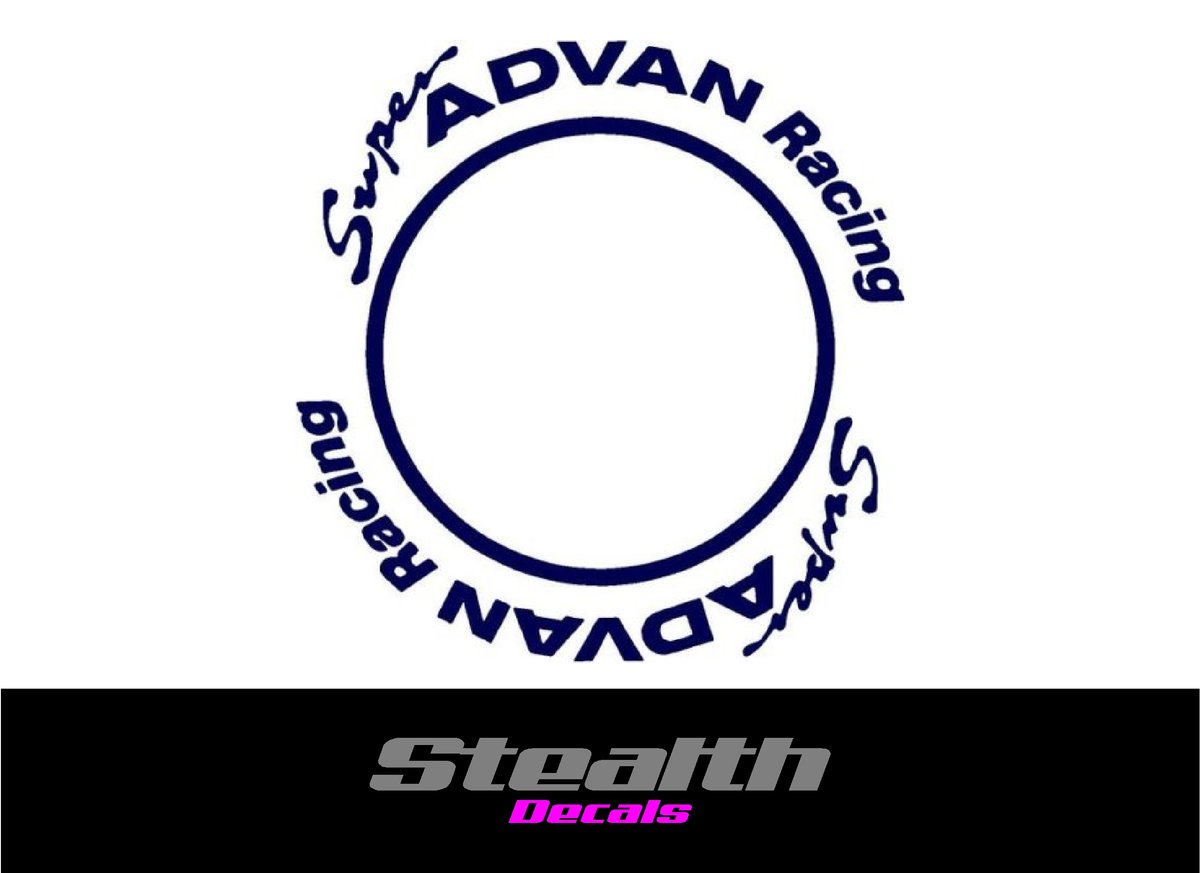 SUPER ADVAN RACING SA3R Wheel Centre ring decals Stickers x4 | Stealth ...