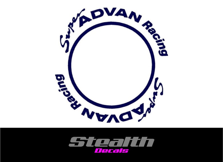 Image of SUPER ADVAN RACING SA3R Wheel Centre ring decals Stickers x4