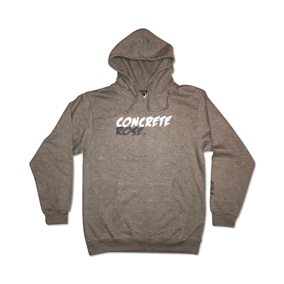 Image of Cool Grey Concrete Rose Pullover Hoodie
