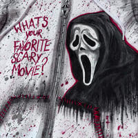 Image 4 of “GHOSTFACE #3” Custom Hand Painted Zip Hoodie XSMALL