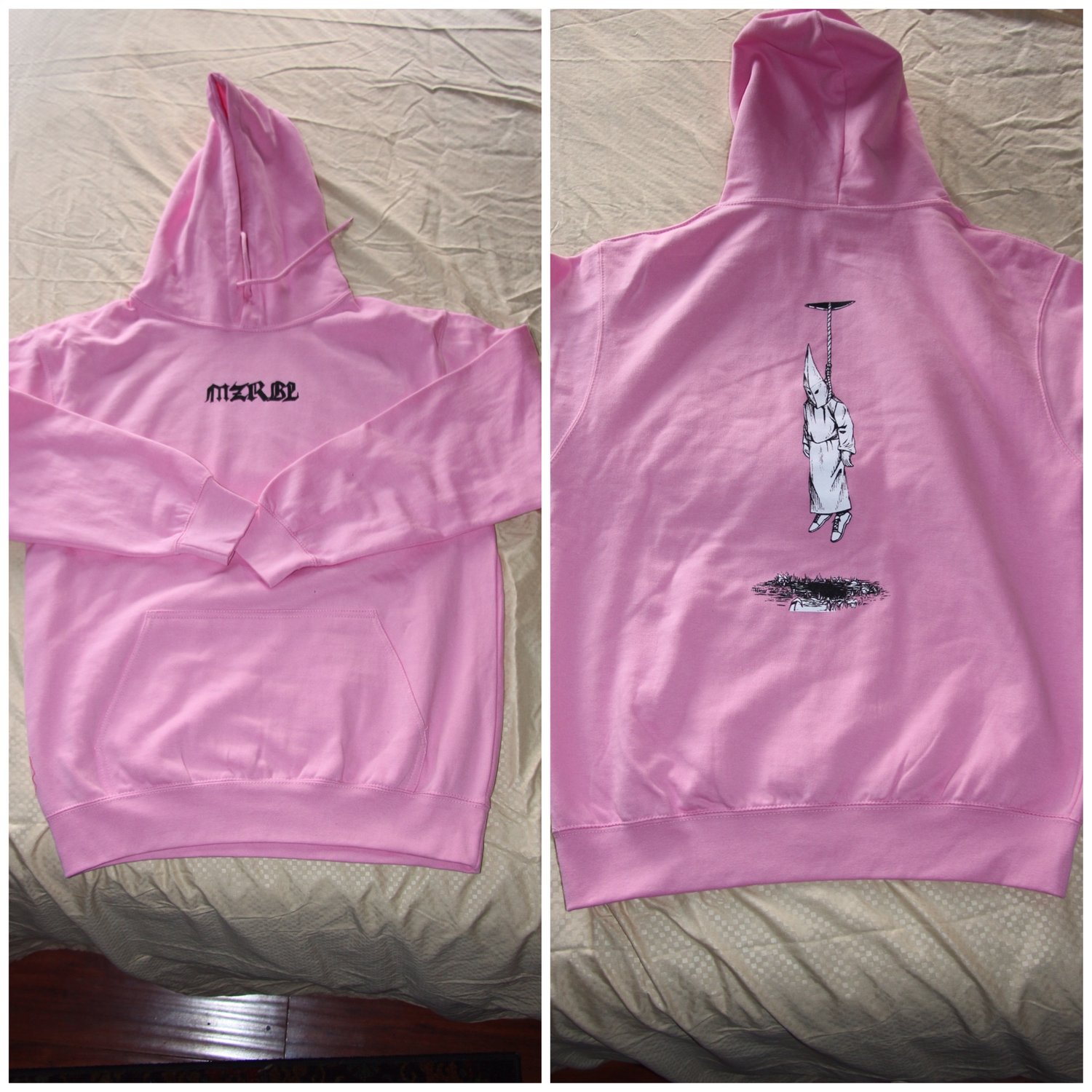 Image of Yung MZRBL Pink hoodie