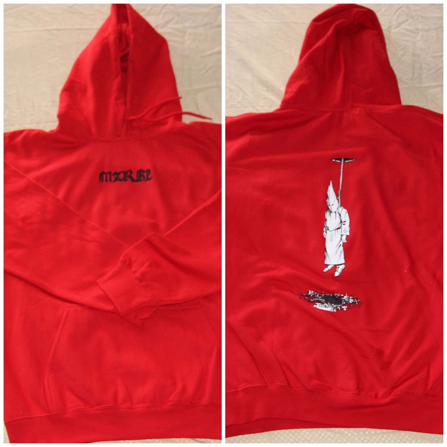 Image of Yung MZRBL Red hoodie