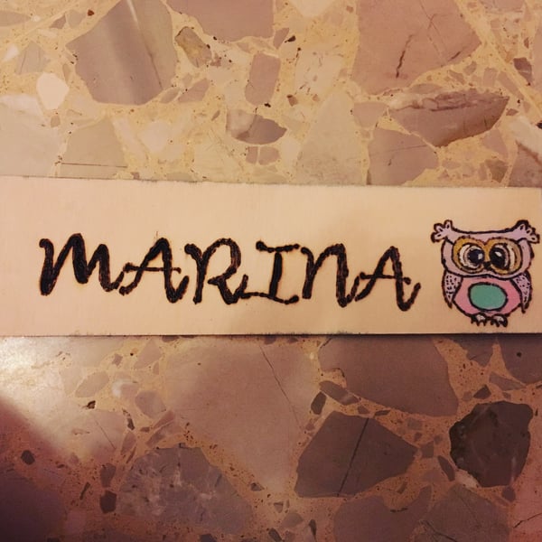 Image of Marcapaginas de madera personalizado