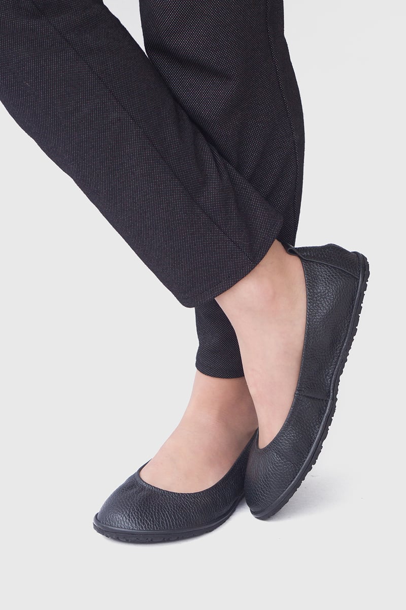 Eko ballet flats in Pebbled Black The Drifter Leather Eko ballet flats in Pebbled Black The Drifter Leather
