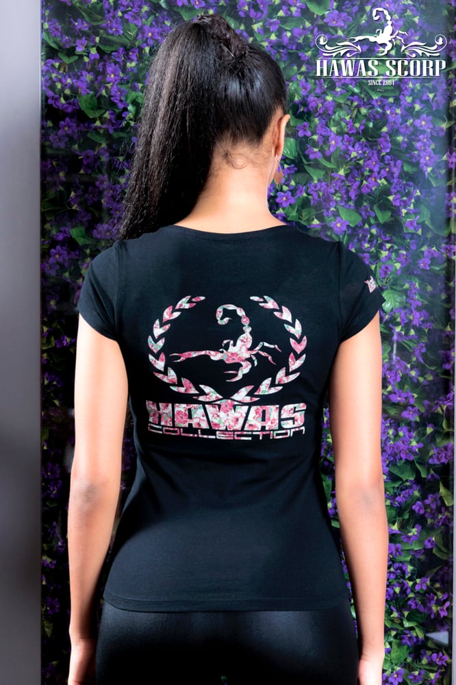 Image of T-SHIRT NOIR HC FLORAL