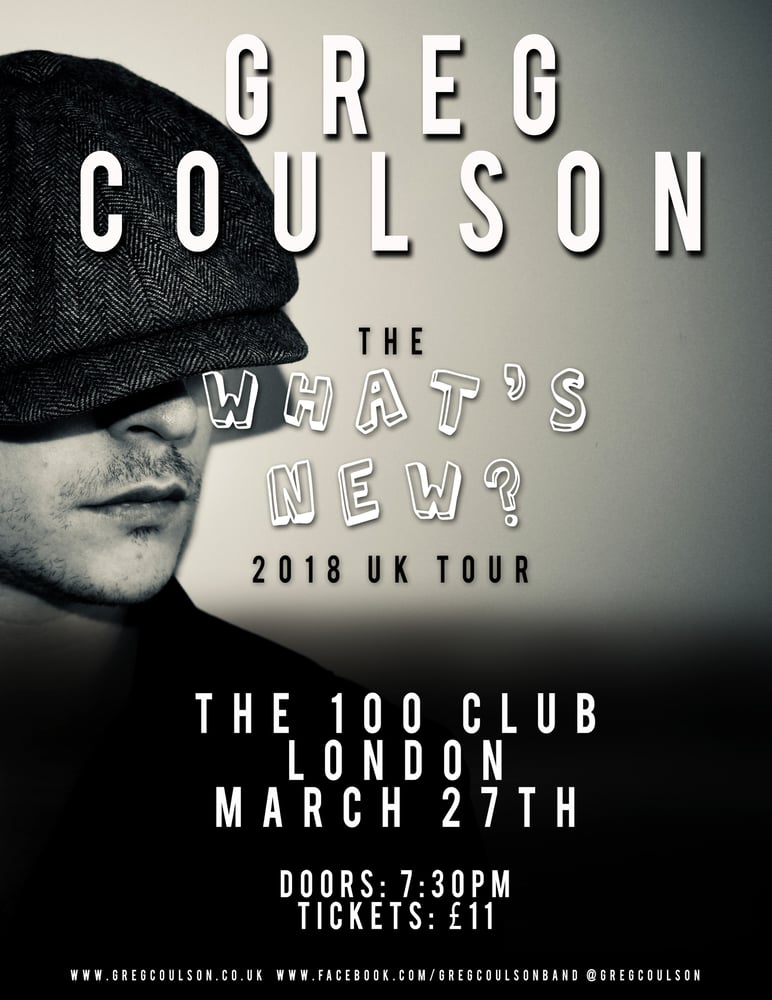 Image of GREG COULSON LIVE AT THE 100 CLUB